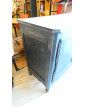 Old Low Sideboard 2 Doors Patinated Black with Key