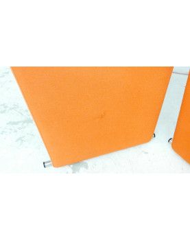 Paire de Chaises Année 70 Tissu Orange