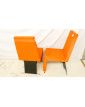 Pair of Chairs 1970s Orange Fabric