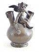 Soliflore Duo with Cherub in Patinated Pewter