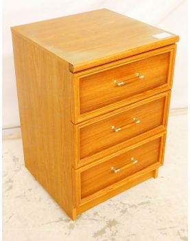 Bedside Table 3 Drawers on Casters