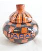 Tabac Pot in Orange and Brown Leather