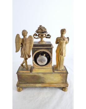 Pendule in Bronze Son Movement XIXe Centurys Without Balancier