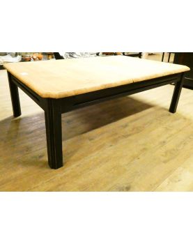 Ancienne Table Basse Patiné Noir