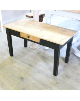 Ancienne Table Basse Patiné Noir