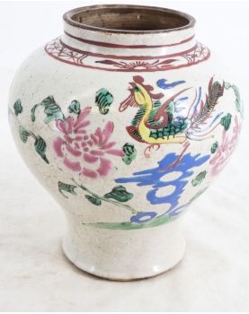 Enameled Asia Vase