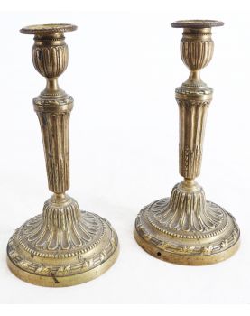 Pair of Bronze Candlesticks
