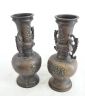 Paire de Vases Asiatiques en Bronze Début XXe Siècles