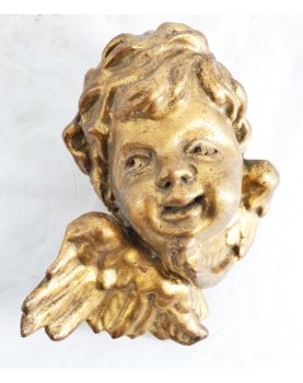 Angel Head in Golden Wood