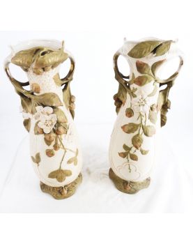 ROYAL DUX Pair of Art-Nouveau Vases