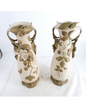 ROYAL DUX Pair of Art-Nouveau Vases
