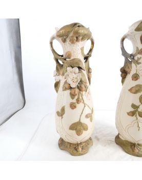 ROYAL DUX Paire de Vases Art-Nouveau