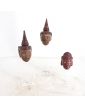 Set of 3 Buddha Heads on Plastic Base