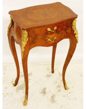Small Bedside Table 3 Drawers Inlaid