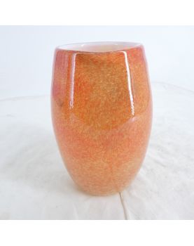 Vase en Verre Double Couche Orange