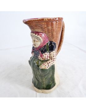 Old Woman Barbotine Pitcher