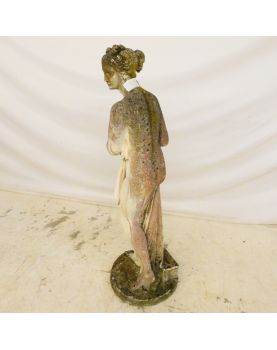 Draped Woman Statue in Cast Concrete