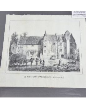 Gravure Château d’Argouges Signé SEPTIME LE PIPPRE