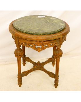 Marble Top Pedestal Table