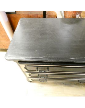 Black Patinated Chest of Drawers