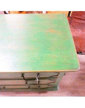 Chest of 3 Drawers Patinated Green