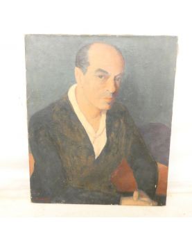 Oil on Toile Portrait of Man Signed