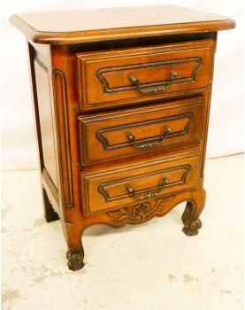 2 Louis XV Style Bedside Table 3 Drawers