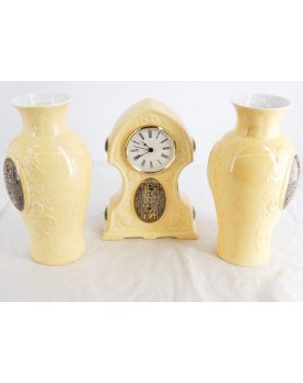 Pendule and 2 Vases ROYAL TARA IRISH TREASURE