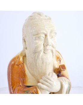 Chinese Sage Statue in Ceramics