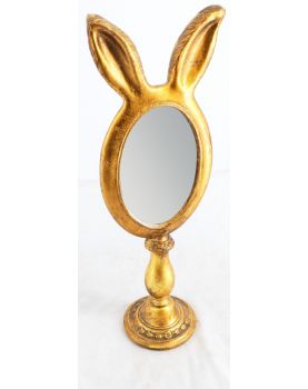 Miroir Décoratif Oreilles de Lapin Doré