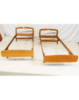 Pair of Twin Beds 1960 Without Box Springs Jacques HAUVILLE