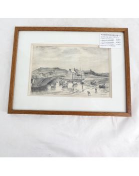 Seaside Drawing Signed