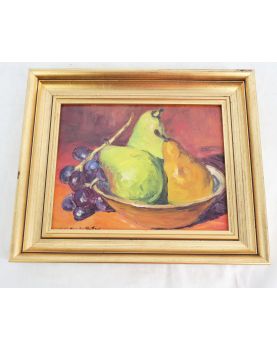 Painting Still Life Fruits Signed