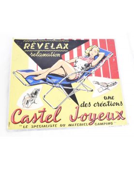 Plaque Publicitaire en Tôle REVELAX par J.RABET