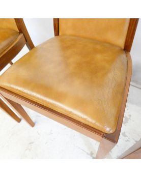 GPLAN Series of 4 Brown Skai Chairs