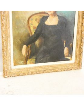 Oil on Canvas Bust of a Woman