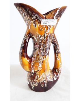 Vase Style VALLAURIS avec 2 Anses