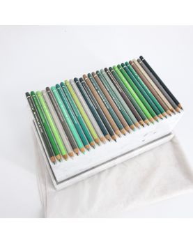 Patrick NADO Boîte à Crayons Marbre Blanc