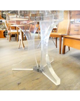 Glass Table with Plexiglas Legs