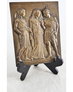 Greek Bronze Plate with Wooden Support