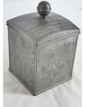 Cubic Box with Pewter Lid