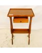 Small Lyre Pedestal Table 1 Wooden Drawer