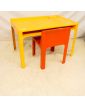Ozoo Model Desk and Chair in yellow lacquered molded polyester and fiberglass by Marc BERTHIER 1960s