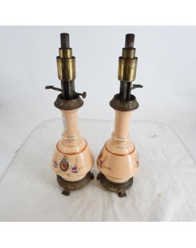 Pair of Oil Lamps without Glass