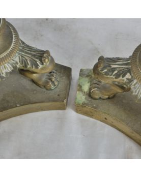 Paire de Bougeoir Tripode en Bronze