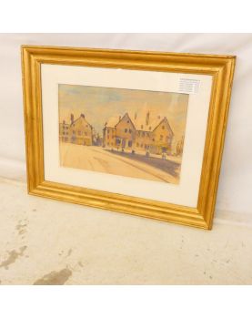 Watercolor Avranches by Jacques MORINIL