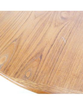 Table Ovale Danoise par Laurits M Larsen Années 60 avec 1 Allonge