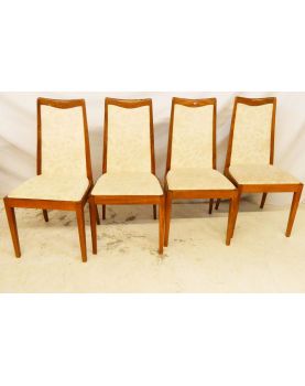 Set of 4 Chairs Seat White Scandinavian Style