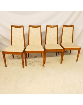 Set of 4 Chairs Seat White Scandinavian Style