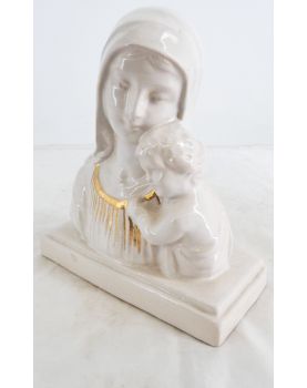 Earthenware Virgin and Child Bust